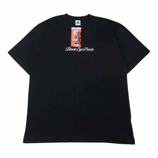 ブラックアイパッチ 21AW BEPFW21TE14 Royal Script Tee ロイヤルスクリプト BLACK ブラック Tシャツ ブラック系 L【新古品】【未使用】【中古】