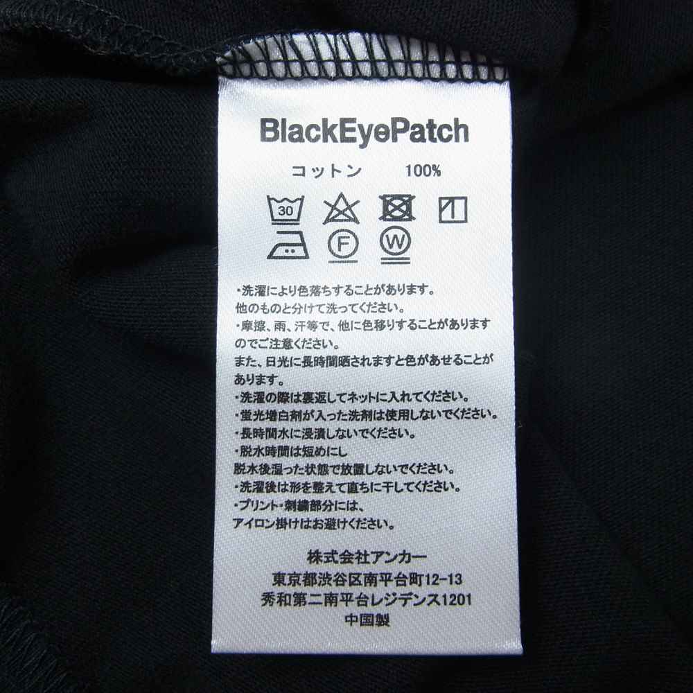 ブラックアイパッチ 21AW BEPFW21TE14 Royal Script Tee ロイヤルスクリプト BLACK ブラック Tシャツ ブラック系 L【新古品】【未使用】【中古】