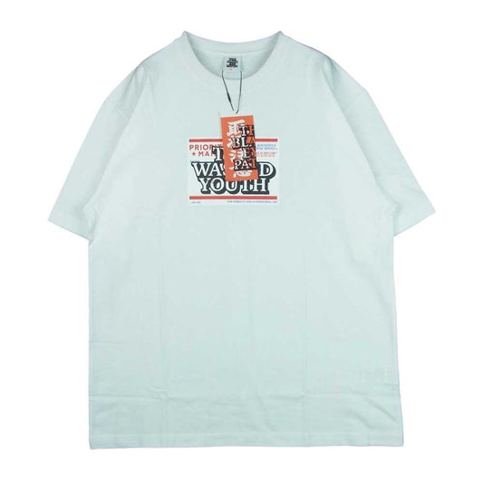 ブラックアイパッチ 21SS BEPSS21EI2 Wasted Youth ウェステッドユース PRIORITY LABEL TEE 半袖 Tシャツ ホワイト系 L【新古品】【未使用】【中古】