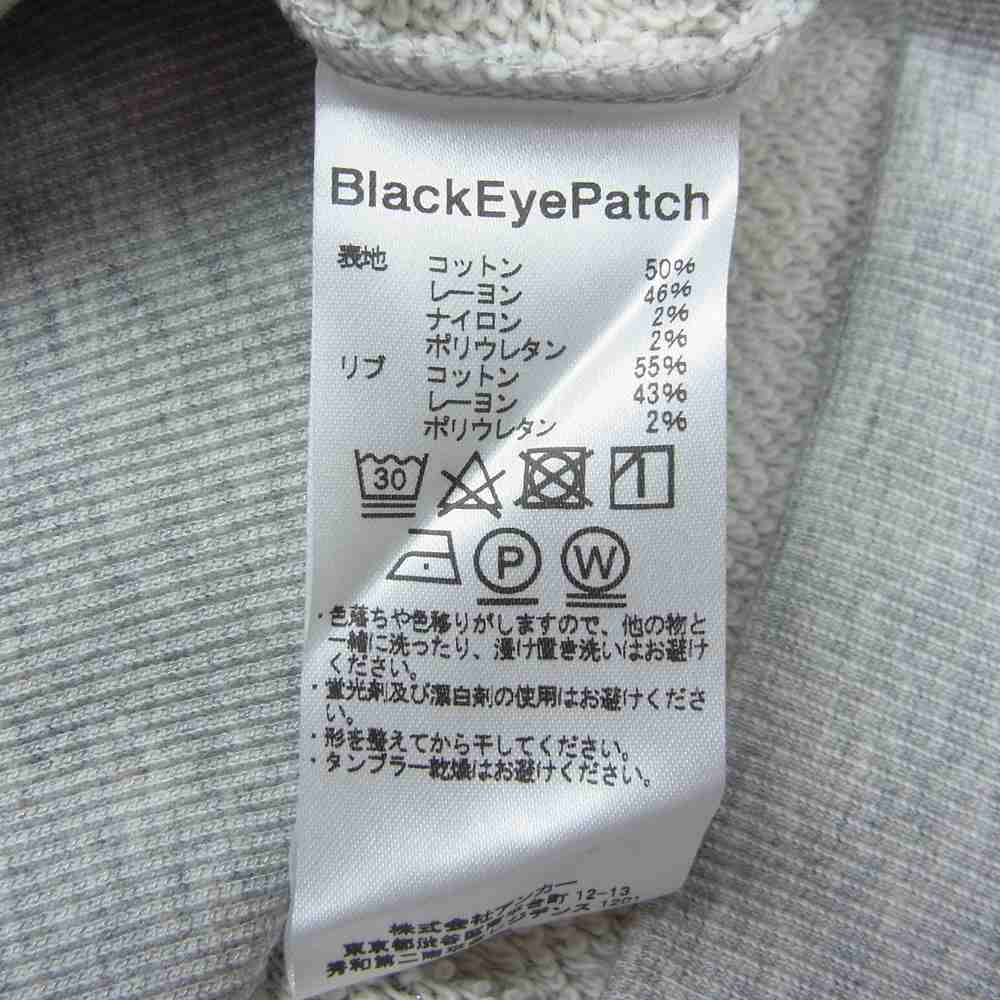 ブラックアイパッチ ラメ加工 クルーネック ロゴスエット グレー系 M【新古品】【未使用】【中古】