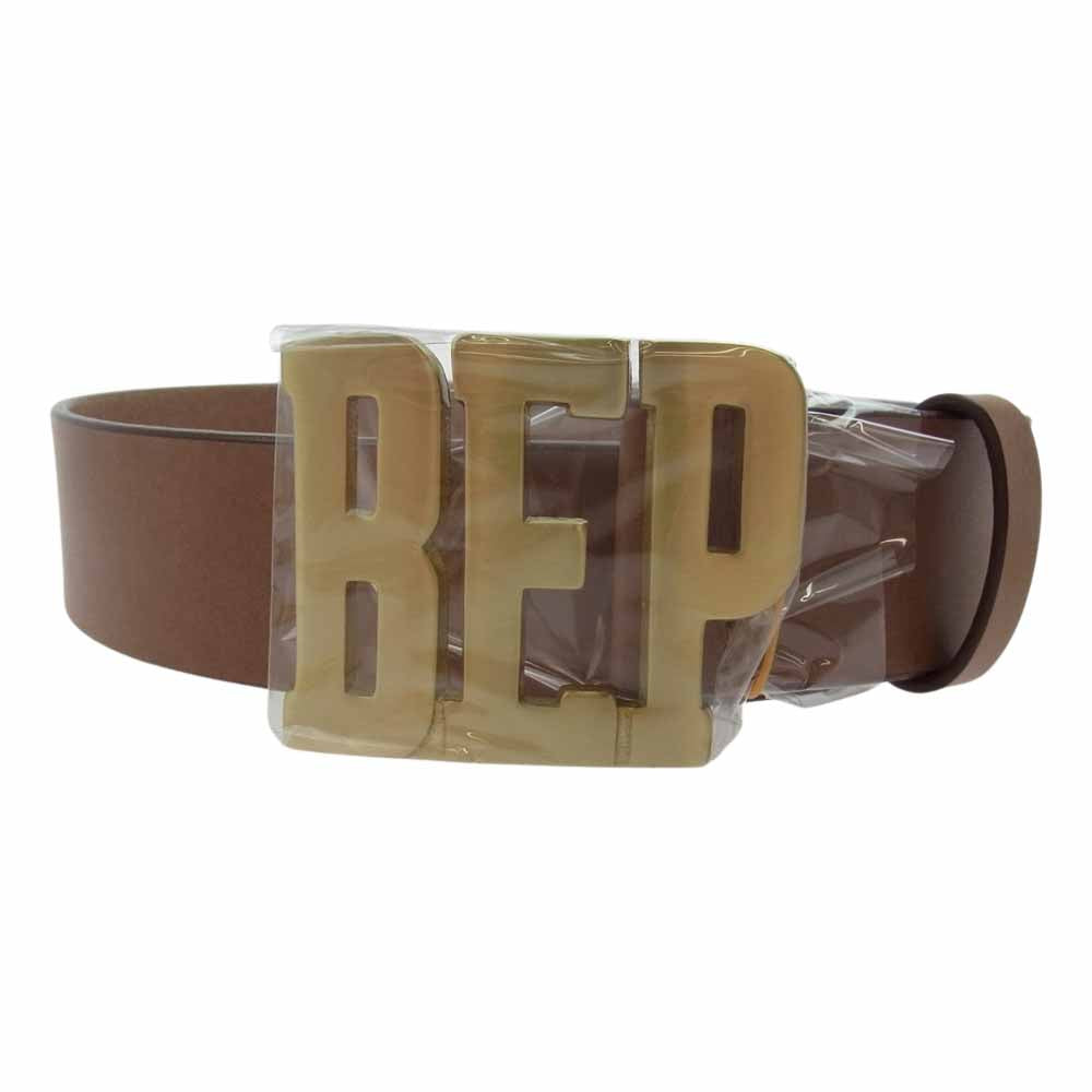 ブラックアイパッチ BEPFW21AC22 BEP ロゴ ベルト BEIGE ブラウン系 ベージュ系 S-M【新古品】【未使用】【中古】
