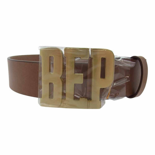 ブラックアイパッチ BEPFW21AC22 BEP ロゴ ベルト BEIGE ブラウン系 ベージュ系 S-M【新古品】【未使用】【中古】
