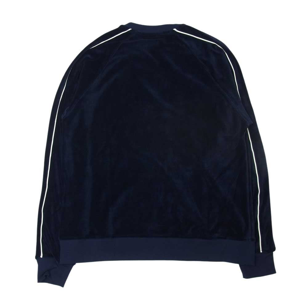 ブラックアイパッチ 21AW BEPFW21 TP06 B Emblem Piping Velour Crew ベロア プルオーバー クルーネック ネイビー系 S【新古品】【未使用】【中古】