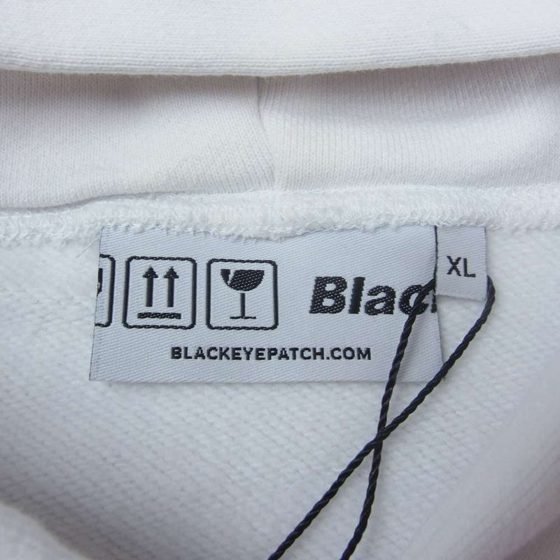 ブラックアイパッチ 21SS BEPSS21EI 119 ×wasted youth ウェイステッドユース Label Hoodie ラベル フーディ  パーカー ホワイト系 XL【新古品】【未使用】【中古】