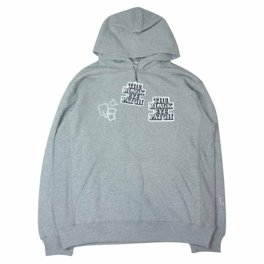 ブラックアイパッチ 21SS BEPSS21TP05 LOGO HOODED PARKA SECT UNO HOODIE セクト ウノ フーディ パーカー グレー系 XL【新古品】【未使用】【中古】