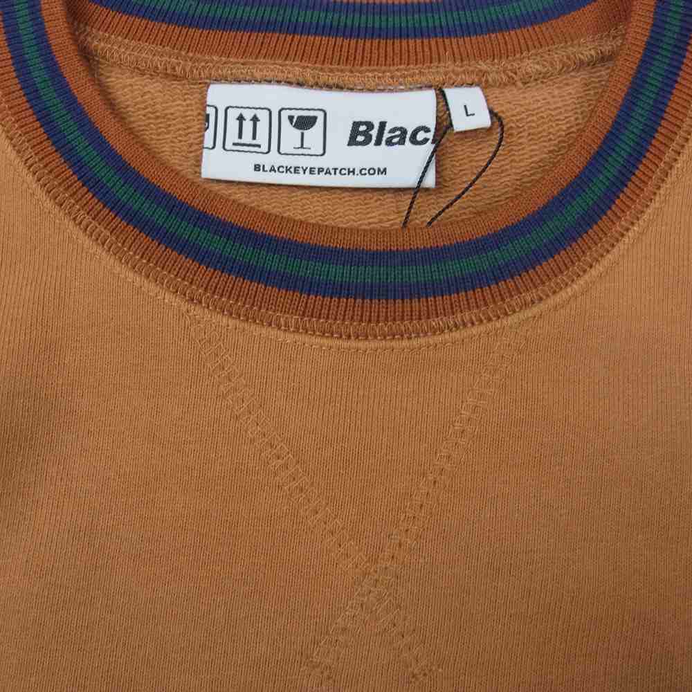 ブラックアイパッチ 21SS BEPSS21EI31 ×Wasted Youth ウェステッドユース クルーネック スウェット オレンジ系 L【新古品】【未使用】【中古】