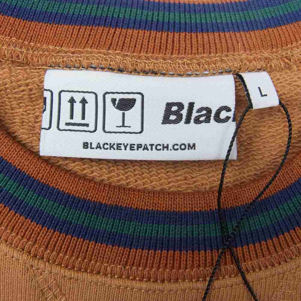 ブラックアイパッチ 21SS BEPSS21EI31 ×Wasted Youth ウェステッドユース クルーネック スウェット オレンジ系 L【新古品】【未使用】【中古】