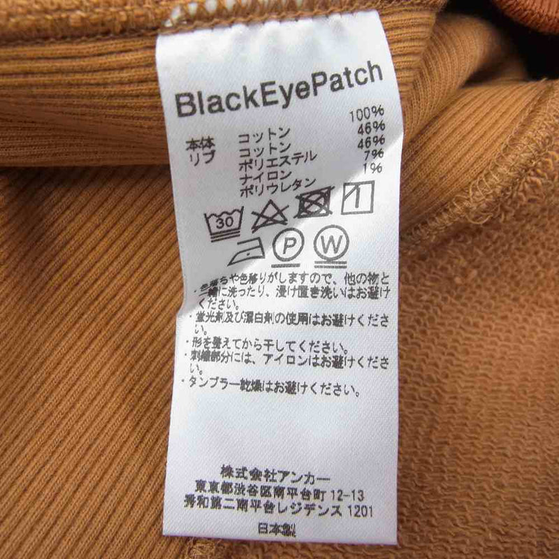 ブラックアイパッチ 21SS BEPSS21EI31 ×Wasted Youth ウェステッドユース クルーネック スウェット オレンジ系  L【新古品】【未使用】【中古】