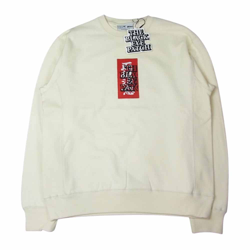 ブラックアイパッチ 21SS BEPSS21TP16  HANDLE WITH CARE CREW SWEAT クルー スウェット オフホワイト系 M【新古品】【未使用】【中古】