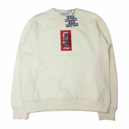 ブラックアイパッチ 21SS BEPSS21TP16  HANDLE WITH CARE CREW SWEAT クルー スウェット オフホワイト系 M【新古品】【未使用】【中古】