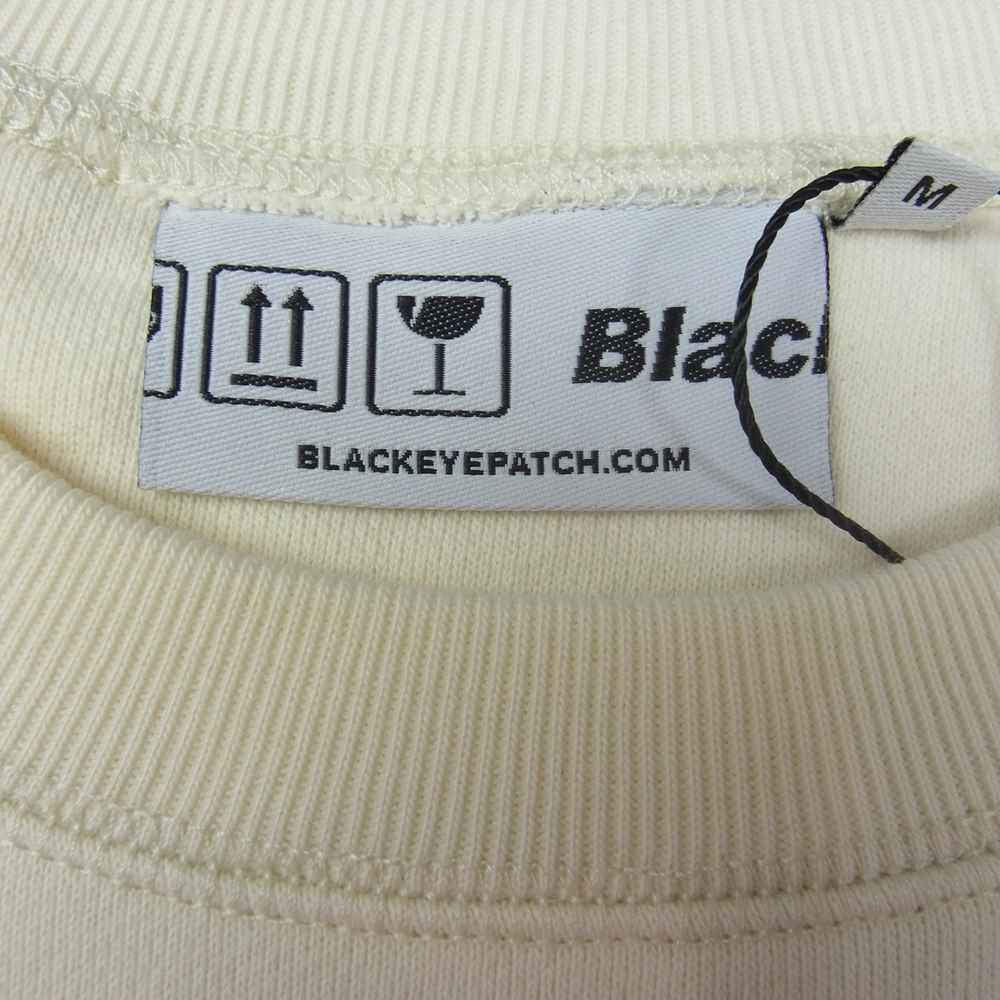 ブラックアイパッチ 21SS BEPSS21TP16  HANDLE WITH CARE CREW SWEAT クルー スウェット オフホワイト系 M【新古品】【未使用】【中古】