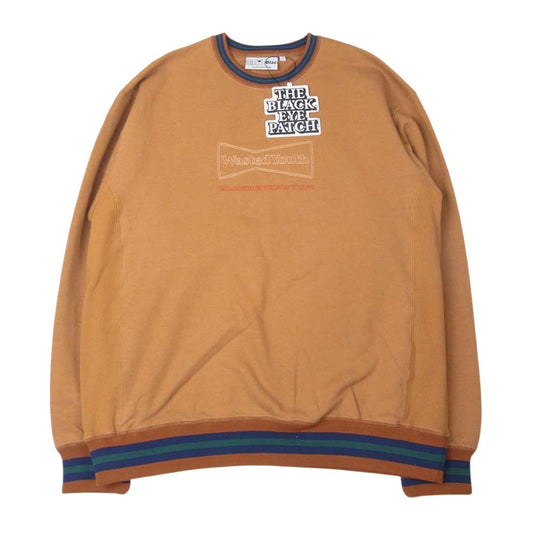 ブラックアイパッチ 21SS 21SS BEPSS21EI31  ×wasted youth ウェイステッドユース クルーネック スウェット オレンジ系 L【新古品】【未使用】【中古】