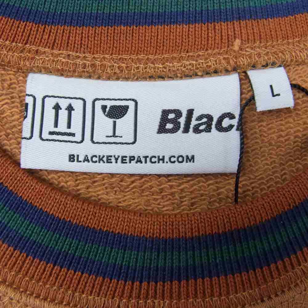 ブラックアイパッチ 21SS 21SS BEPSS21EI31  ×wasted youth ウェイステッドユース クルーネック スウェット オレンジ系 L【新古品】【未使用】【中古】