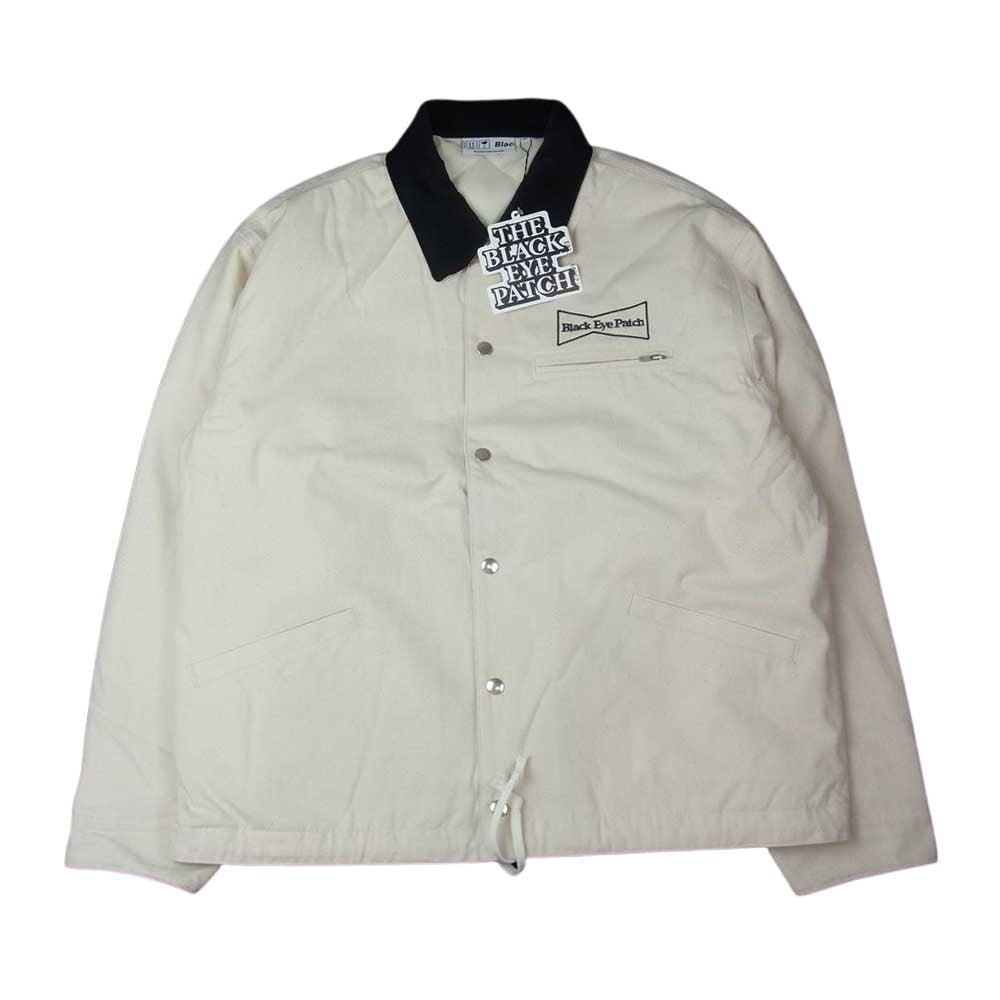 ブラックアイパッチ 21SS BEPSS21EI16 x Wasted Youth WORK JACKET ワークジャケット カバーオール オフホワイト系 XL【新古品】【未使用】【中古】