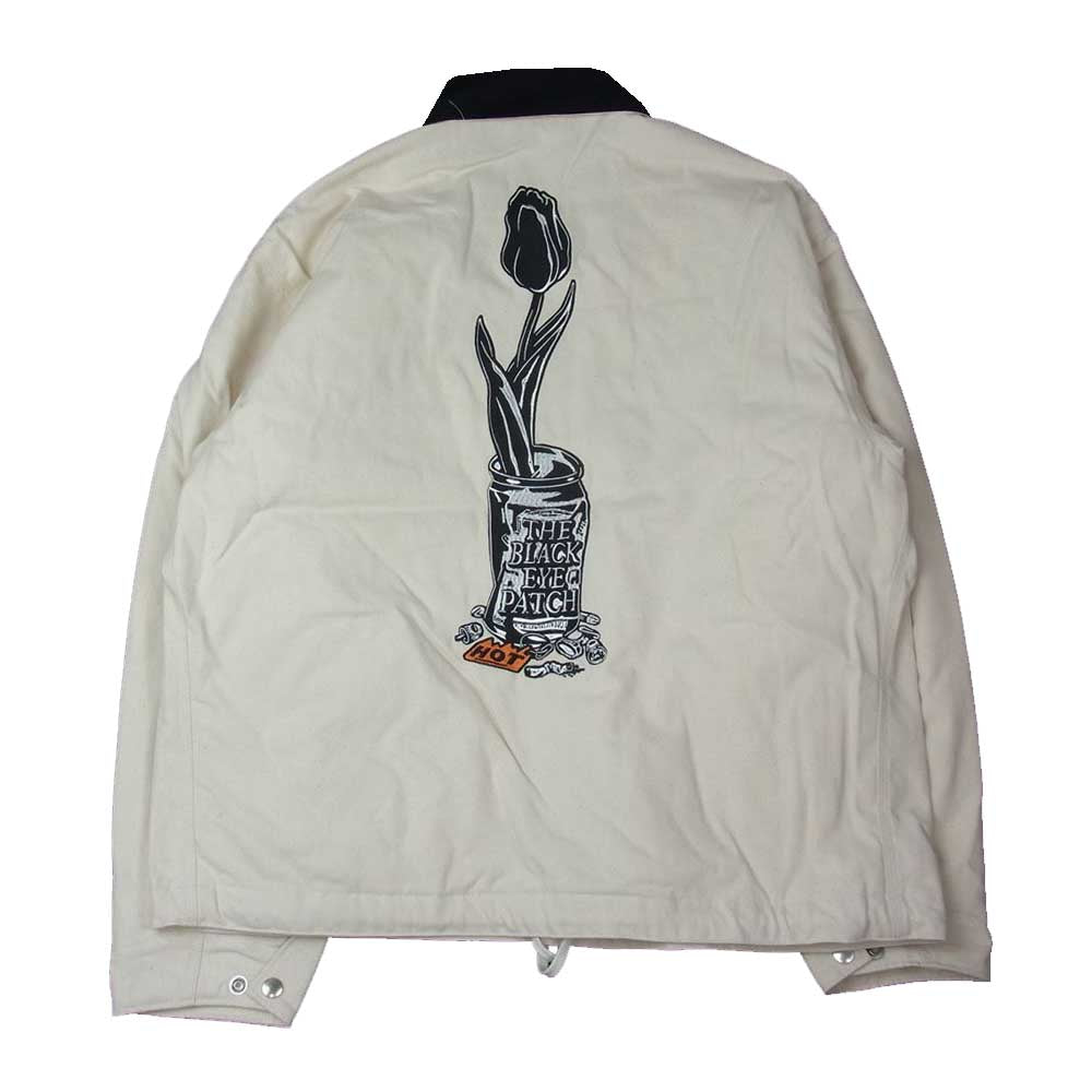 ブラックアイパッチ 21SS BEPSS21EI16 x Wasted Youth WORK JACKET ワークジャケット カバーオール オフホワイト系 XL【新古品】【未使用】【中古】