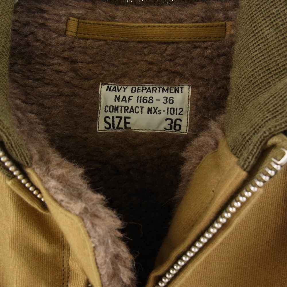 TOY'S McCOY トイズマッコイ TMJ2136 NAVAL AVIATION GROUND CREW DECK JACKET グラウンド クルー デッキ ジャケット カーキ系 36【中古】