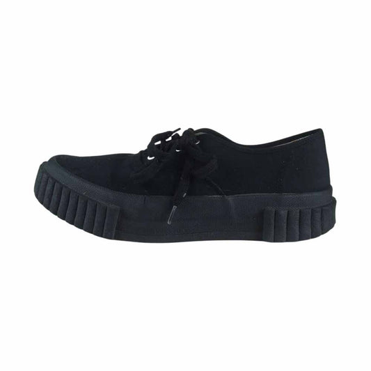 ガンリュウ ER-K101-051-1 綿 キャンバス スニーカー ブラック系 S【中古】