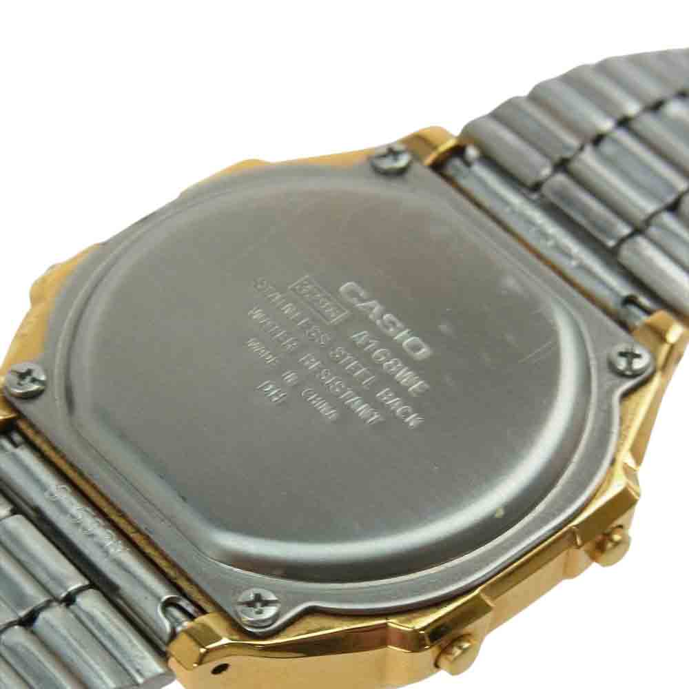 CASIO カシオ スタンダード A168WE カモ 腕時計 ウォッチ ゴールド系【中古】