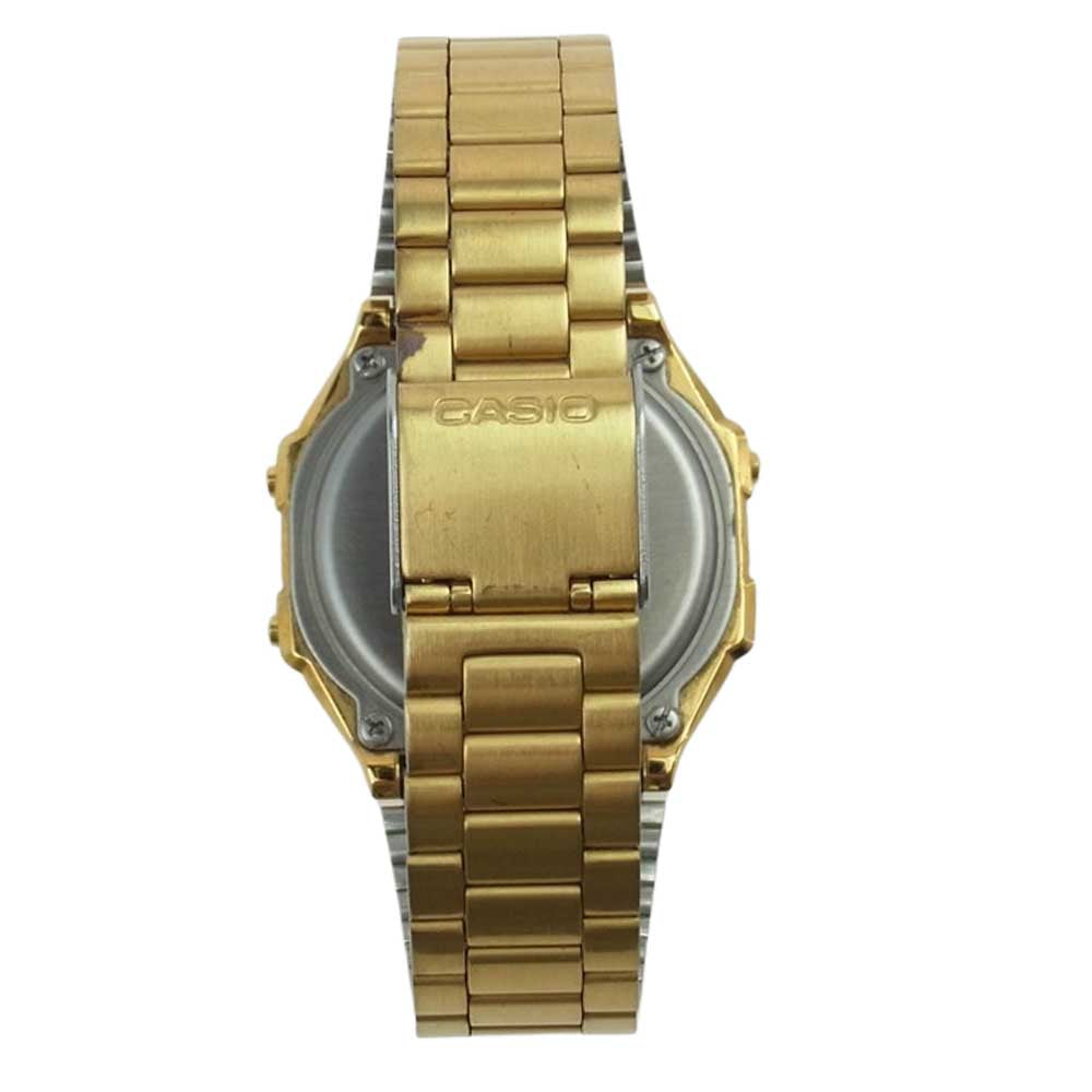 CASIO カシオ スタンダード A168WE カモ 腕時計 ウォッチ ゴールド系【中古】