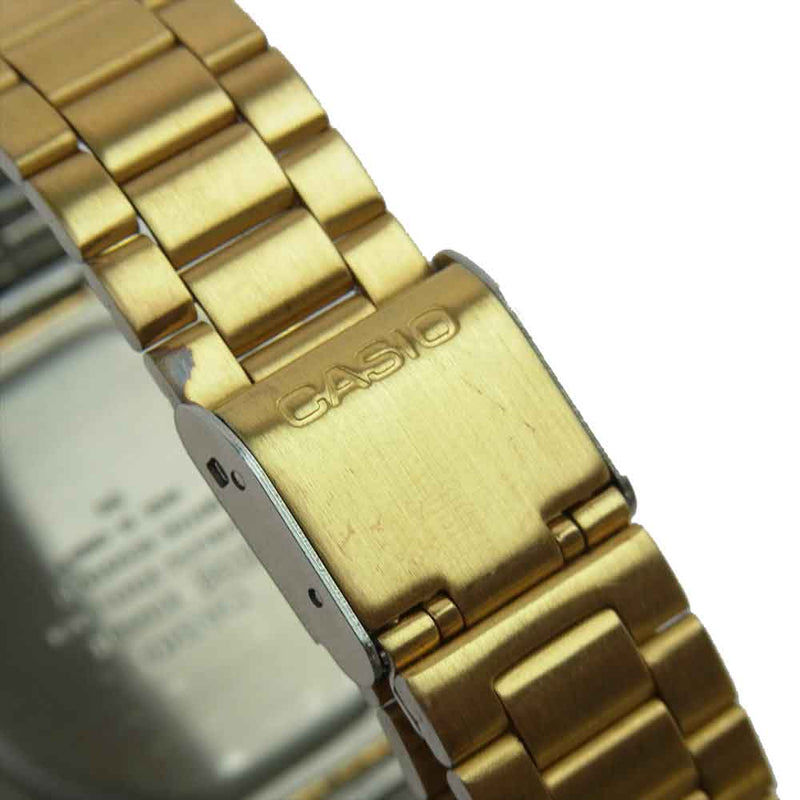 CASIO カシオ スタンダード A168WE カモ 腕時計 ウォッチ ゴールド系【中古】