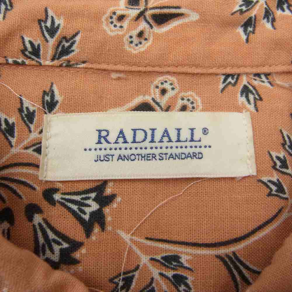 RADIALL ラディアル 花柄 総柄 長袖 シャツ オレンジ系 M【中古】