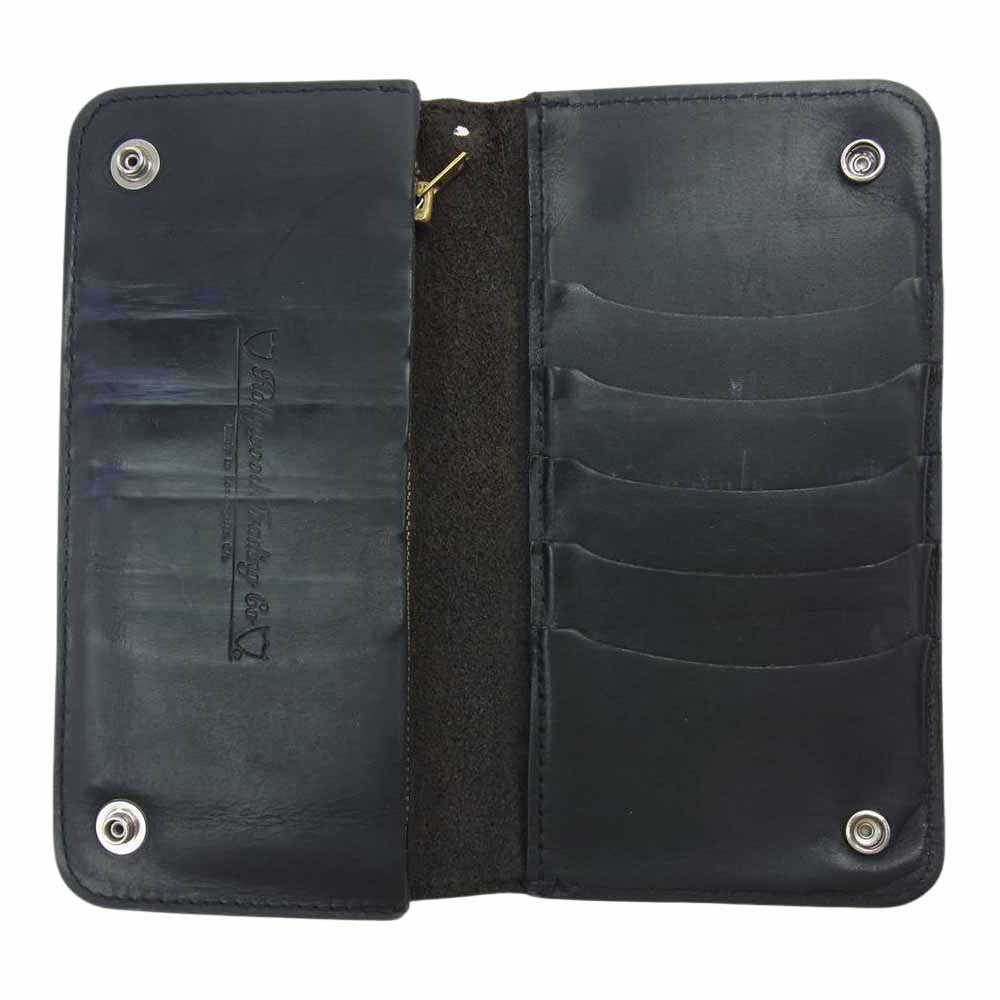 GLADHAND & Co. グラッドハンド × HTC エイチティーシー スタッズ レザー ロング ウォレット 長財布 ブラック系【中古】