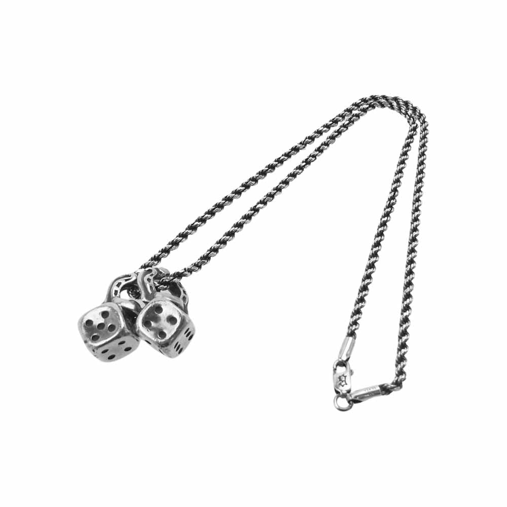 GALCIA ガルシア × GANGSTERVILLE ギャングスタービル ダイヤ ダイス ホースシュー イタリーチェーン ダブル ネックレス シルバー系【中古】