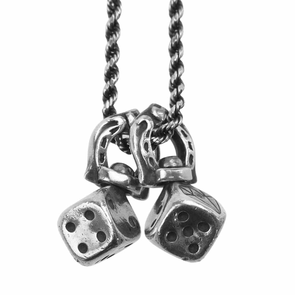 GALCIA ガルシア × GANGSTERVILLE ギャングスタービル ダイヤ ダイス ホースシュー イタリーチェーン ダブル ネックレス シルバー系【中古】