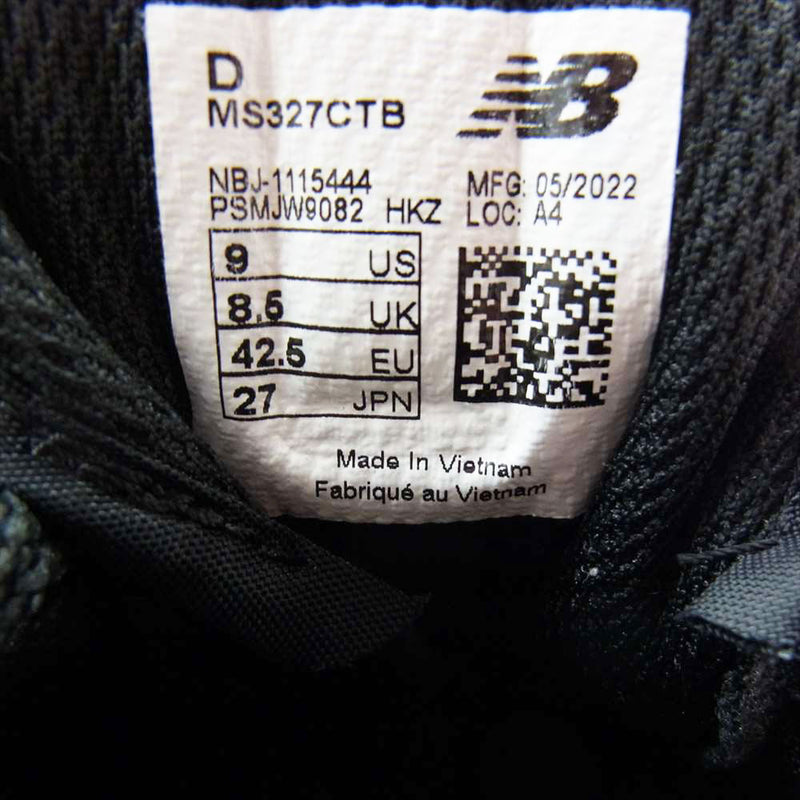 NEW BALANCE ニューバランス MS327CTB スエード スニーカー ブラック系 27cm【美品】【中古】