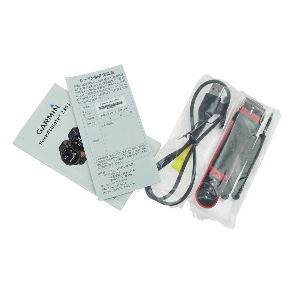 ガーミン 203-JN0518 - ForeAthlete フォアアスリート 235J スマートウォッチ 腕時計 ブラック系 レッド系【中古】