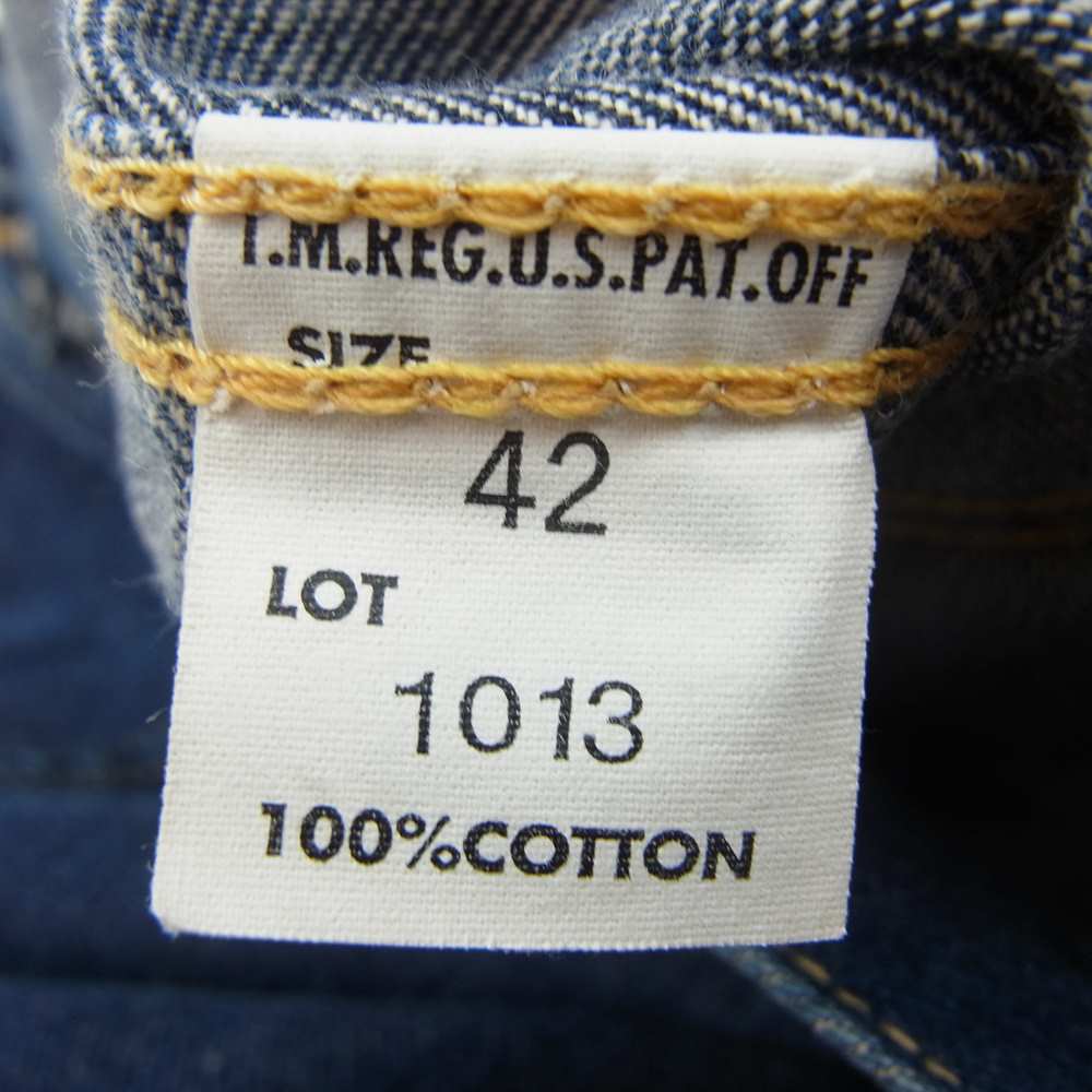 Lee リー Lot 1013 101J 復刻モデル デニム ジャケット インディゴブルー系 42【中古】
