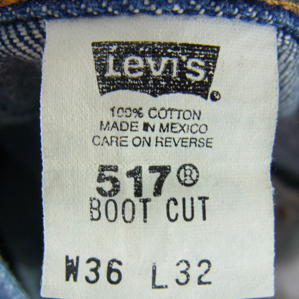 Levi's リーバイス 90s 517 411刻印 ブーツカット デニム パンツ インディゴブルー系 40【中古】