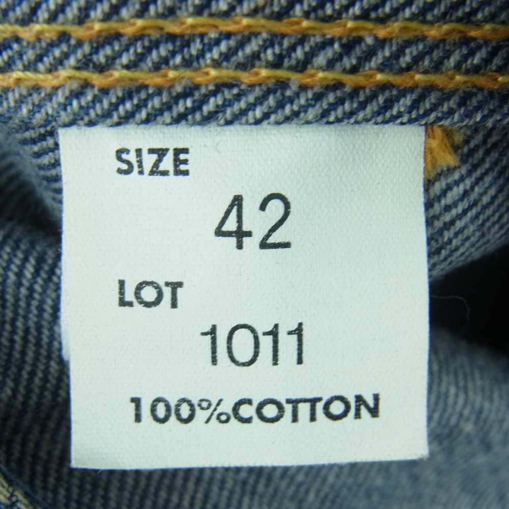 Lee リー 1011 30s 白タグ 1st 復刻 101-J D-TK9228 デニム ジャケット コットン 中国製 インディゴブルー系 42【中古】