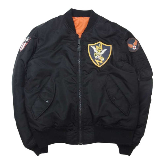 AVIREX アヴィレックス 6162172 MA-1 FLYING TIGERS フライングタイガース フライト ジャケット ブラック系 2XL【中古】