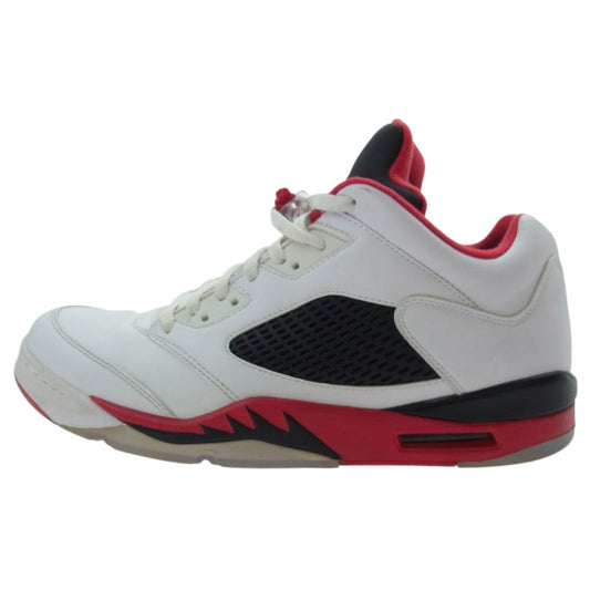NIKE ナイキ 819171-101 AIR JORDAN 5 RETRO LOW エアジョーダン 5 レトロ ロー ホワイト/ファイヤーレッド スニーカー ホワイト/ファイヤーレッド 30cm【中古】
