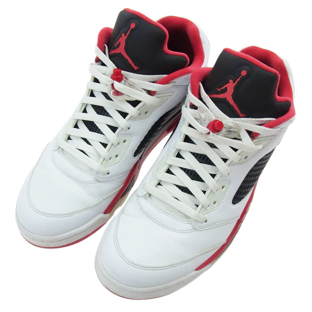 NIKE ナイキ 819171-101 AIR JORDAN 5 RETRO LOW エアジョーダン 5 レトロ ロー ホワイト/ファイヤーレッド スニーカー ホワイト/ファイヤーレッド 30cm【中古】