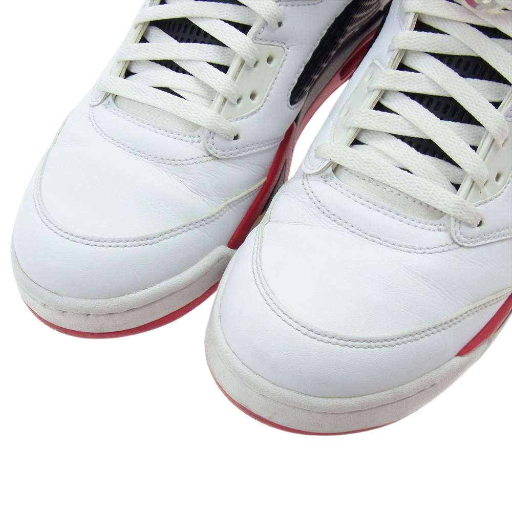 NIKE ナイキ 819171-101 AIR JORDAN 5 RETRO LOW エアジョーダン 5 レトロ ロー ホワイト/ファイヤーレッド スニーカー ホワイト/ファイヤーレッド 30cm【中古】