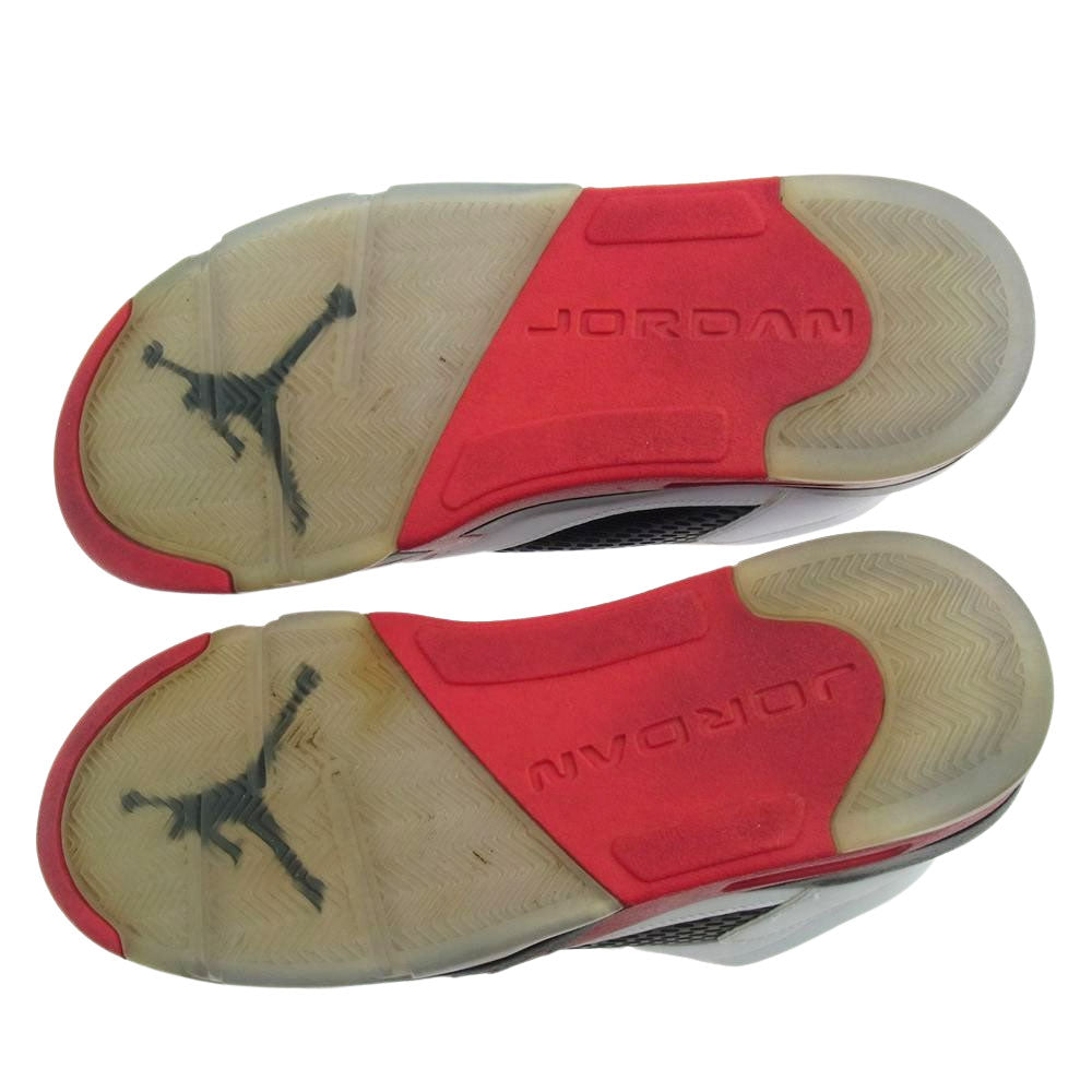 NIKE ナイキ 819171-101 AIR JORDAN 5 RETRO LOW エアジョーダン 5 レトロ ロー ホワイト/ファイヤーレッド スニーカー ホワイト/ファイヤーレッド 30cm【中古】
