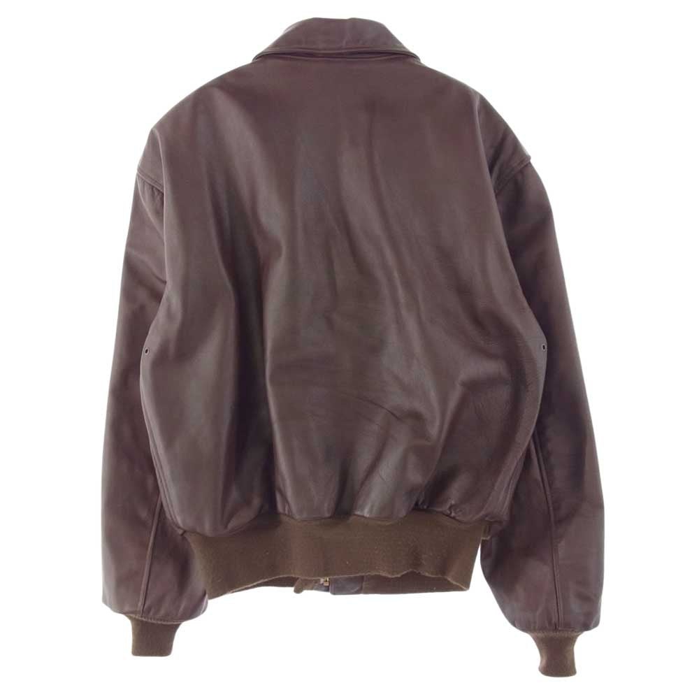 コックピット USA製 A-2 フライト ジャケット ブラウン系 42【中古