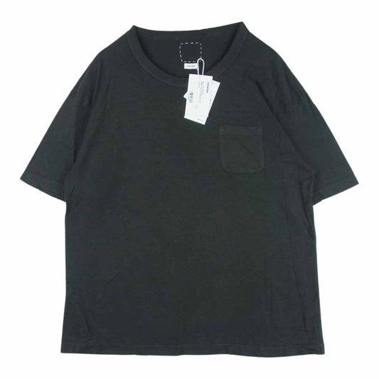 VISVIM ビズビム 21SS 0121105010012 JUMBO TEE S/S(UNEVEN DYE) タイダイ ダメージ加工 半袖 ポケット Tシャツ ブラック系 3【中古】
