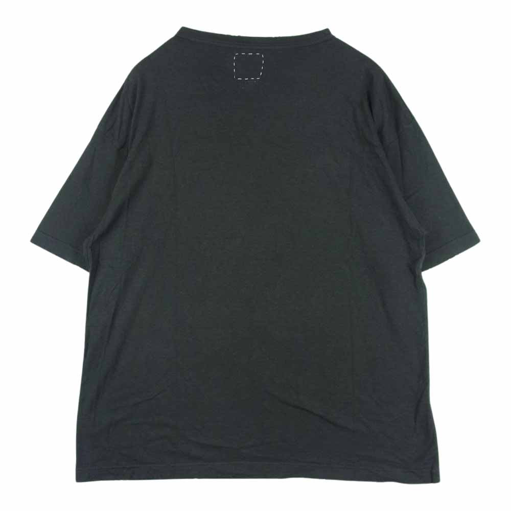 VISVIM ビズビム 21SS 0121105010012 JUMBO TEE S/S(UNEVEN DYE) タイダイ ダメージ加工 半袖 ポケット Tシャツ ブラック系 3【中古】