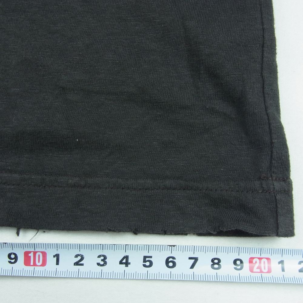 VISVIM ビズビム 21SS 0121105010012 JUMBO TEE S/S(UNEVEN DYE) タイダイ ダメージ加工 半袖 ポケット Tシャツ ブラック系 3【中古】