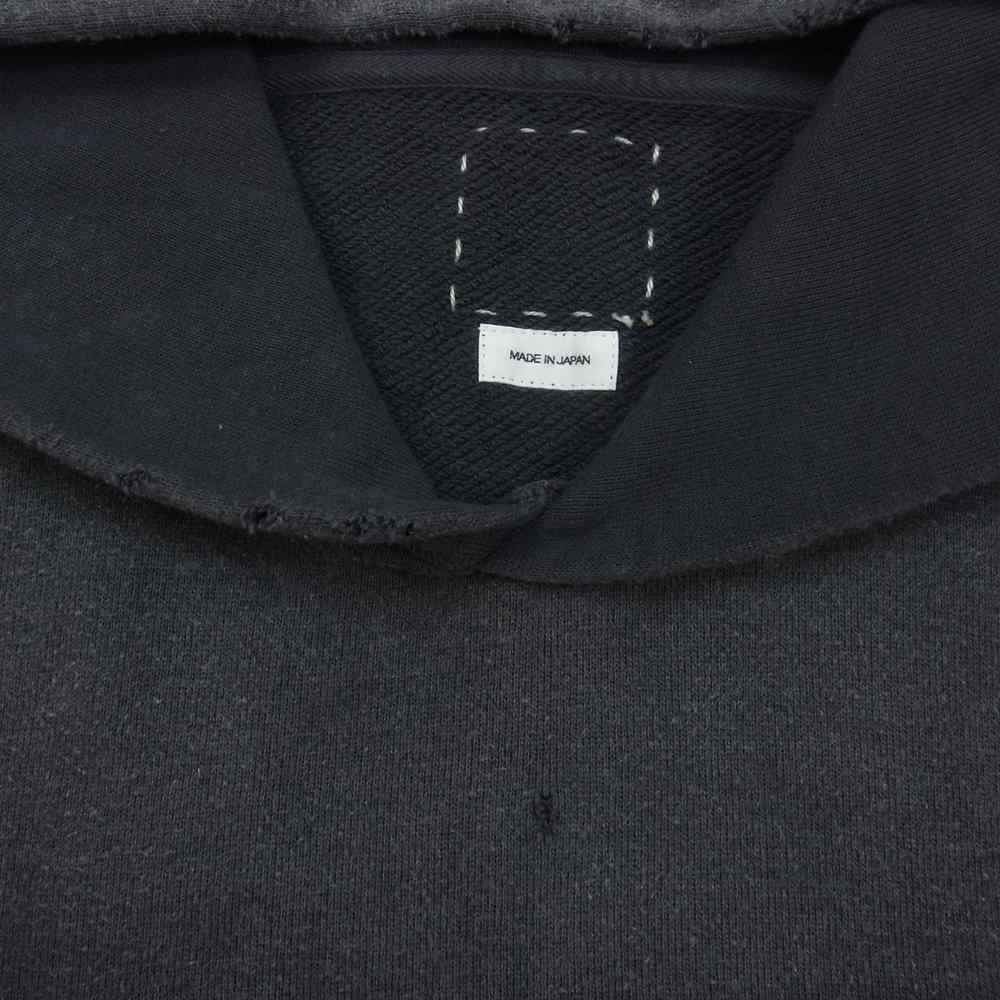 VISVIM ビズビム 21AW 0121205010016 JUMBO HOODIE PO CRASH クラッシュ加工 ジャンボ フーディ パーカー ブラック ブラック系 2【中古】