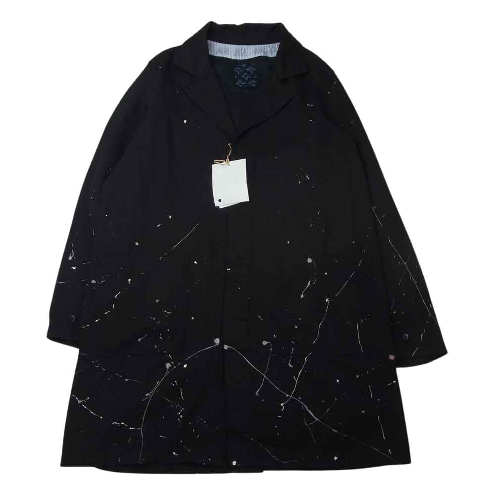 VISVIM ビズビム 0220905013004 I.C.T PEERLESS SERVICE COAT ペンキ加工 ピアレス サービス コート ブラック系 3【美品】【中古】