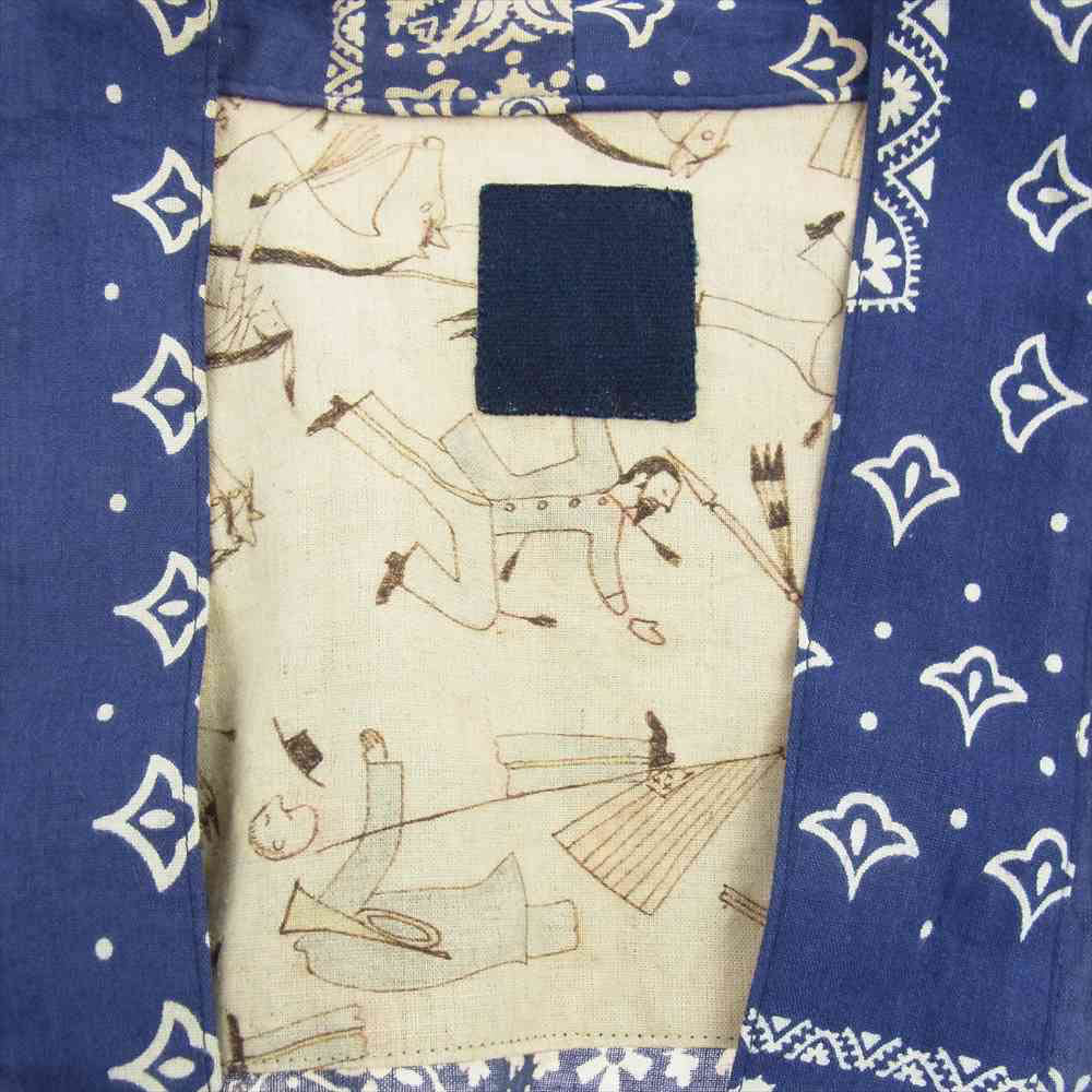 VISVIM ビズビム 0217905011005 LHAMO SHIRT ペイズリー バンダナ シャツ ラモ 羽織 シャツ  ネイビー系 3【中古】