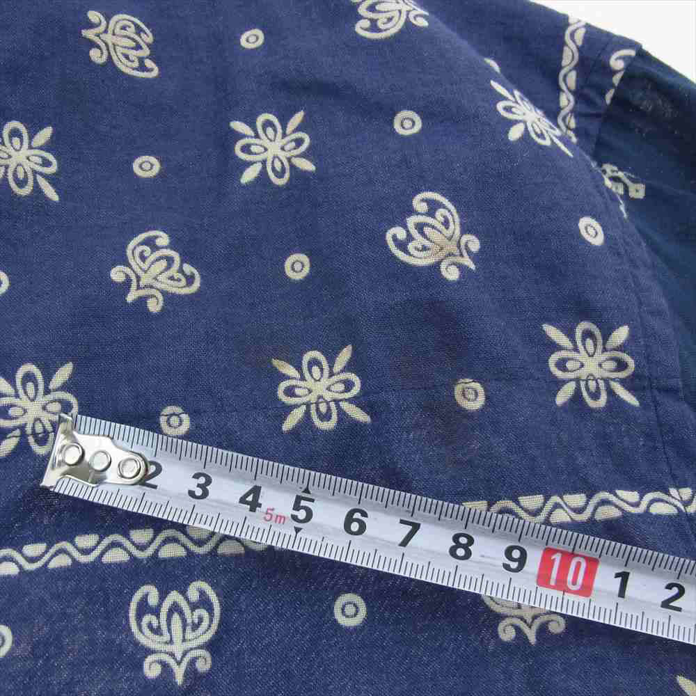 VISVIM ビズビム 0217905011005 LHAMO SHIRT ペイズリー バンダナ シャツ ラモ 羽織 シャツ  ネイビー系 3【中古】