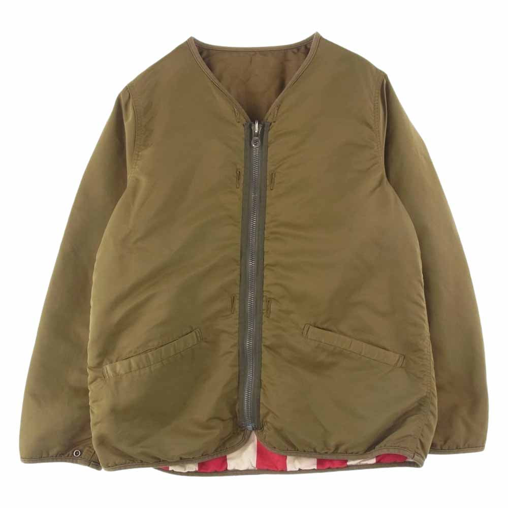 VISVIM ビズビム 19SS 0119105013022 IRIS LINER JKT アイリス ライナージャケット リバーシブル ヴィンテージ ストライブ カーキ系 3【美品】【中古】