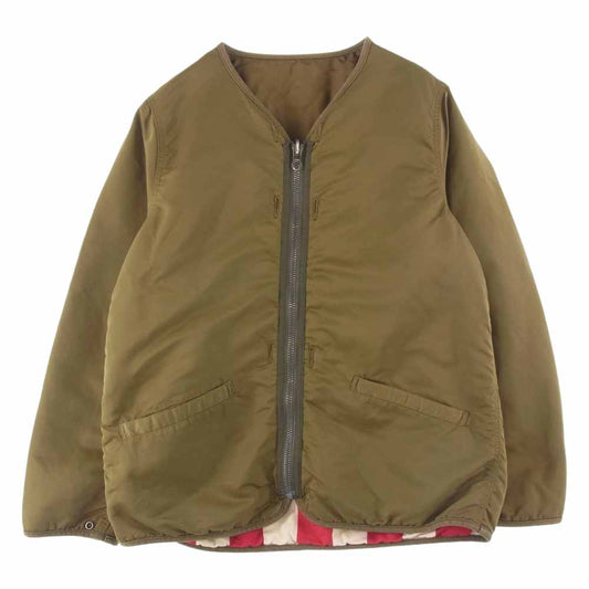 VISVIM ビズビム 19SS 0119105013022 IRIS LINER JKT アイリス ライナージャケット リバーシブル ヴィンテージ ストライブ カーキ系 3【美品】【中古】