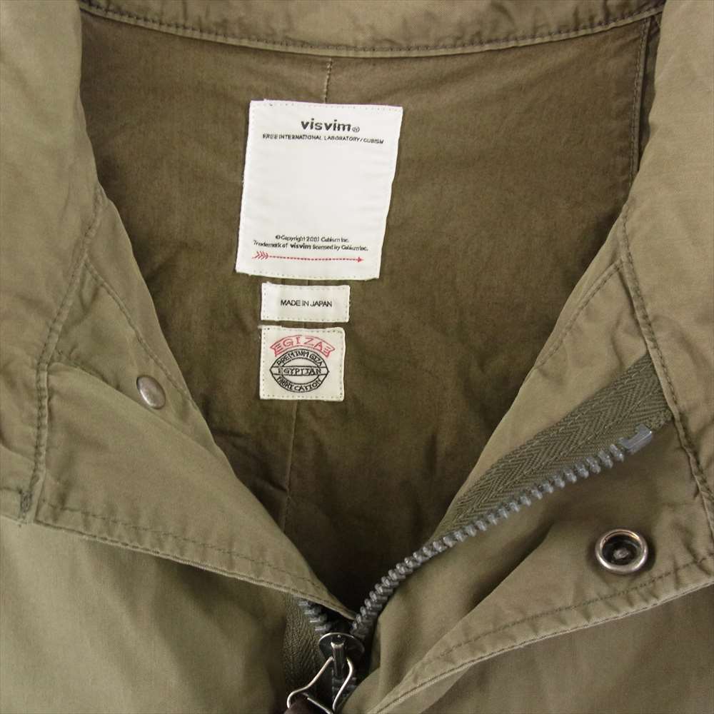 VISVIM ビズビム 18SS 0118405013008 SIX-FIVE FISHTAIL PARKA ユーズド 泥染 加工 フィッシュテール パーカ コート モスグリーン系 2【中古】