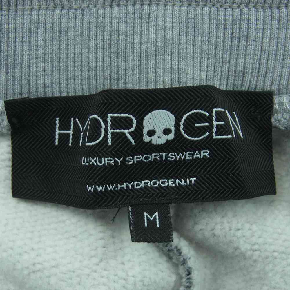 ハイドロゲン スカル 迷彩 カモフラ スウェット パンツ コットン イタリア製 グレー系 M【中古】